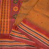 Sanskriti Vintage Copper Sarees Pure Silk Hand Woven Sari 5yard Craft Sustainable Fabric