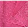 Sanskriti Vintage Pink Sarees Pure Georgette Silk Hand Embroidered Sari/Fabric