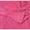 Sanskriti Vintage Pink Sarees Pure Georgette Silk Hand Embroidered Sari/Fabric