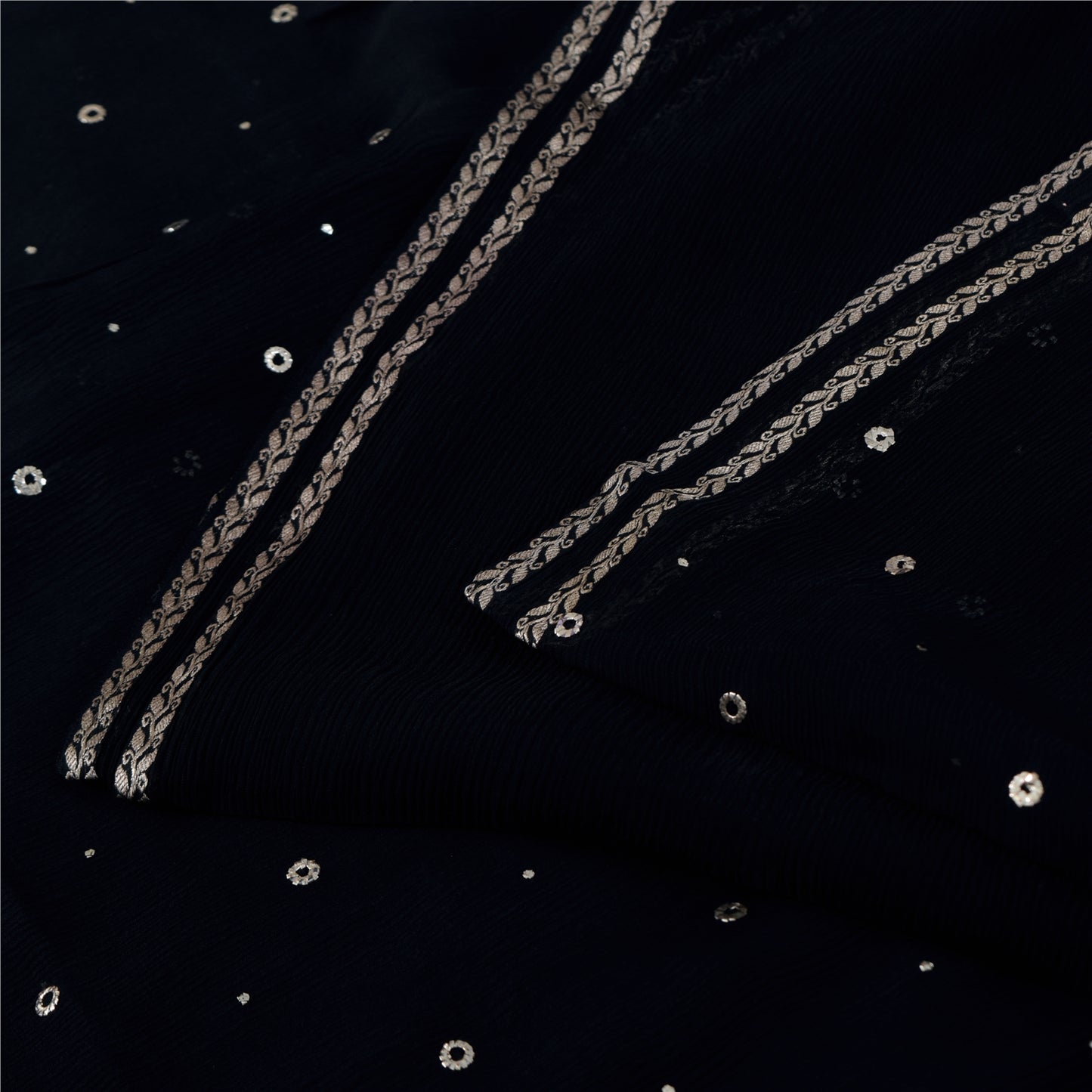 Sanskriti Vintage Sarees Unique Pure Chiffon Silk Mukeish Premium Sustainable Fabric/Sari