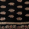 Sanskriti Vintage Black Sarees Pure Georgette Embroidered Sequins Upcycled Sari