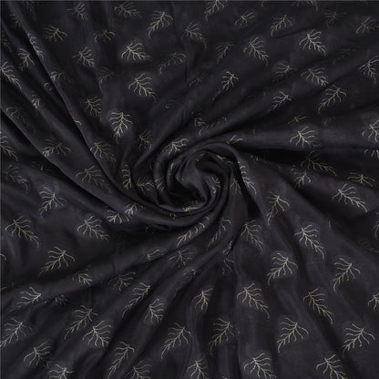 Sanskriti Vintage Black Sarees Pure Silk Hand Woven Premium Sari Craft Sustainable Fabric