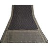 Sanskriti Vintage Black Sarees Pure Silk Hand Woven Premium Sari Craft Sustainable Fabric