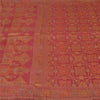 Sanskriti Vintage Pink Sarees Pure Silk Hand Woven Premium Sari 5yd Craft Sustainable Fabric