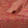 Sanskriti Vintage Pink Sarees Pure Silk Hand Woven Premium Sari 5yd Craft Sustainable Fabric