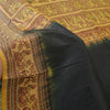 Sanskriti Vintage Black Sarees Pure Silk Baluchari Woven Sari Ethnic 5yrd Sustainable Fabric