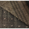 Sanskriti Vintage Black Sarees Pure Silk Brocade Woven Premium Sari Craft Fabric