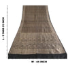 Sanskriti Vintage Black Sarees Pure Silk Brocade Woven Premium Sari Craft Fabric