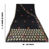Sanskriti Vintage Indian Black Sarees Pure Silk Hand Beaded Ethnic Sari Sustainable Fabric