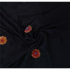 Sanskriti Vintage Indian Black Sarees Pure Silk Hand Beaded Ethnic Sari Sustainable Fabric