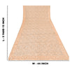 Sanskriti Vintage Peach Sarees Art Silk Hand Beaded Bollywood Sari Craft Sustainable Fabric