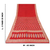 Sanskriti Vintage Red Sarees Pure Georgette Hand Beaded Premium Sari 5yd Sustainable Fabric