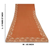 Sanskriti Vintage Rust Sarees Pure Georgette Hand Beaded Premium Sari 5yd Sustainable Fabric