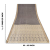 Sanskriti Vintage Indian Gray Sarees Pure Silk Woven Printed Sari Craft Sustainable Fabric