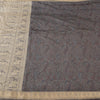 Sanskriti Vintage Indian Gray Sarees Pure Silk Woven Printed Sari Craft Sustainable Fabric
