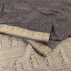 Sanskriti Vintage Indian Gray Sarees Pure Silk Woven Printed Sari Craft Sustainable Fabric