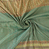 Sanskriti Vintage Green/Yellow Sarees Pure Silk Woven Premium Sari Craft Sustainable Fabric