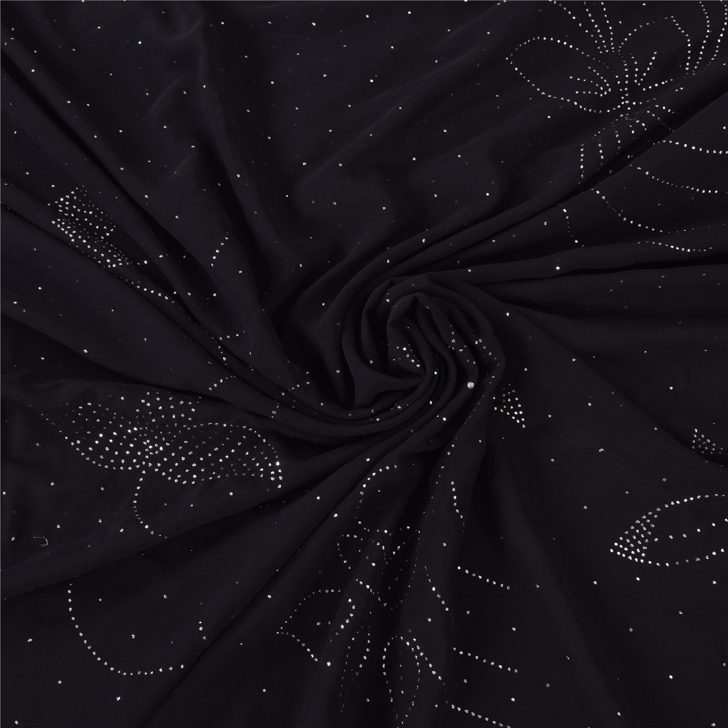 Sanskriti Vintage Indian Black Sarees Pure Silk Embroidered Mukeish Sari Sustainable Fabric