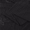 Sanskriti Vintage Indian Black Sarees Pure Silk Embroidered Mukeish Sari Sustainable Fabric