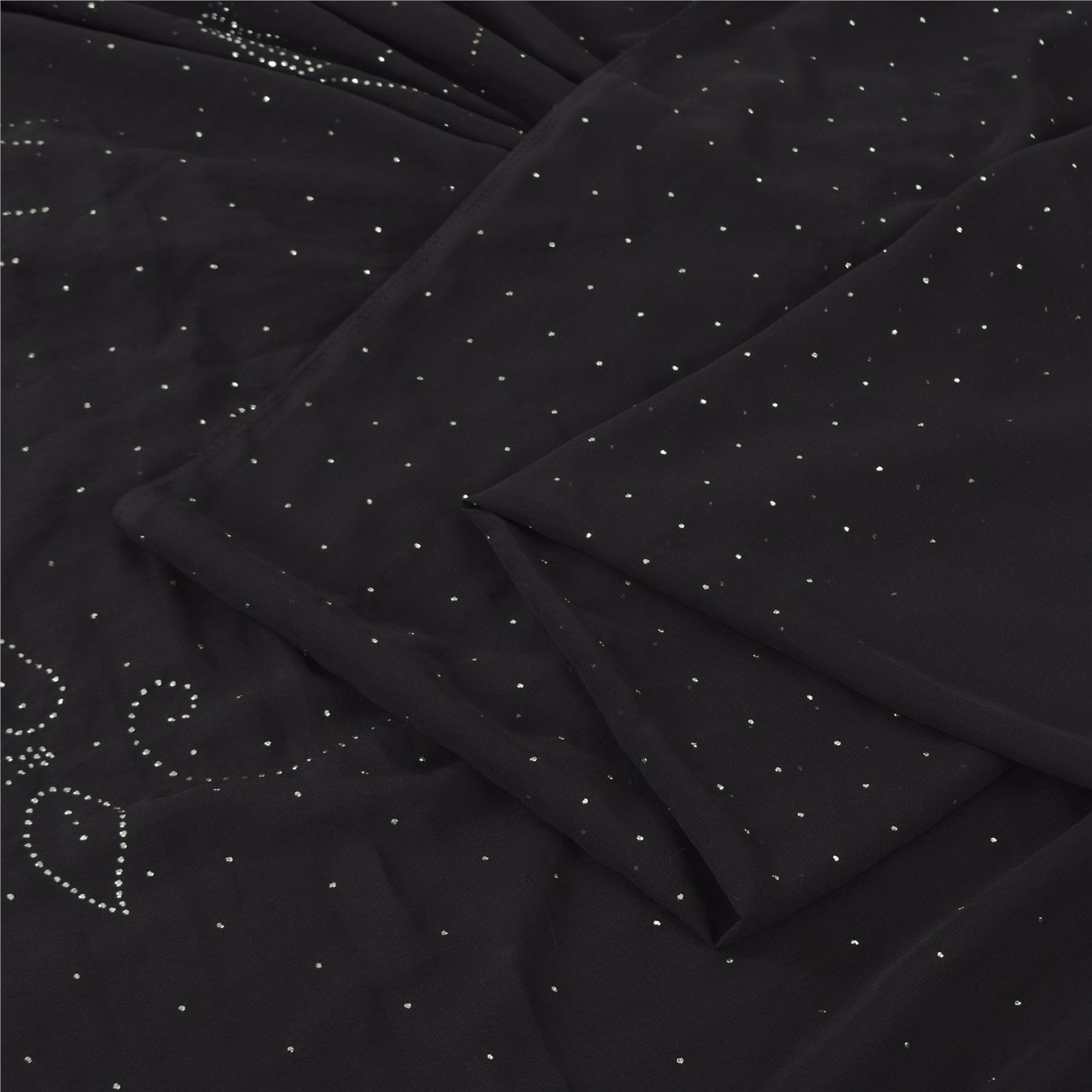 Sanskriti Vintage Indian Black Sarees Pure Silk Embroidered Mukeish Sari Sustainable Fabric