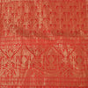 Sanskriti Vintage Red/Green Sarees Pure Silk Woven Premium Sari 5yd Craft Sustainable Fabric