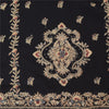 Sanskriti Vintage Black Sarees Georgette Hand Beaded Ethnic Sari 5ydCraft Fabric