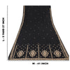 Sanskriti Vintage Black Sarees Georgette Hand Beaded Ethnic Sari 5ydCraft Fabric