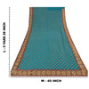 Sanskriti Vintage Blue Sarees Pure Georgette Hand Beaded Zari Sari 5yd Fabric