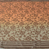 Sanskriti Vintage Brown Pure Georgette Saree Woven Sequin Sari 6 YD Craft Fabric