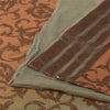 Sanskriti Vintage Brown Pure Georgette Saree Woven Sequin Sari 6 YD Craft Fabric