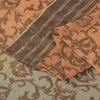 Sanskriti Vintage Brown Pure Georgette Saree Woven Sequin Sari 6 YD Craft Fabric