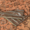 Sanskriti Vintage Brown Pure Georgette Saree Woven Sequin Sari 6 YD Craft Fabric