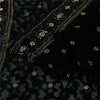 Sanskriti Vintage Black Sarees Pure Silk Hand Beaded Premium Sari Craft Fabric