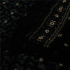 Sanskriti Vintage Black Sarees Pure Silk Hand Beaded Premium Sari Craft Fabric