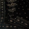 Sanskriti Vintage Black Sarees Pure Silk Hand Beaded Premium Sari Craft Fabric