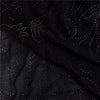 Sanskriti Vintage Black Sarees Pure Crepe Mukeish Premium Sari 5yd Craft Sustainable Fabric