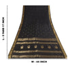 Sanskriti Vintage Indian Black Sarees Pure Silk Woven Ethnic Sari Craft Fabric