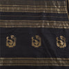 Sanskriti Vintage Indian Black Sarees Pure Silk Woven Ethnic Sari Craft Fabric