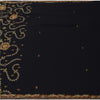 Sanskriti Vintage Black Sarees Georgette Hand Embroidered Sari 6yd Craft Sustainable Fabric