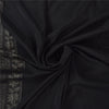 Sanskriti Vintage Indian Black Sarees Pure Silk Woven Premium Sari Craft Fabric