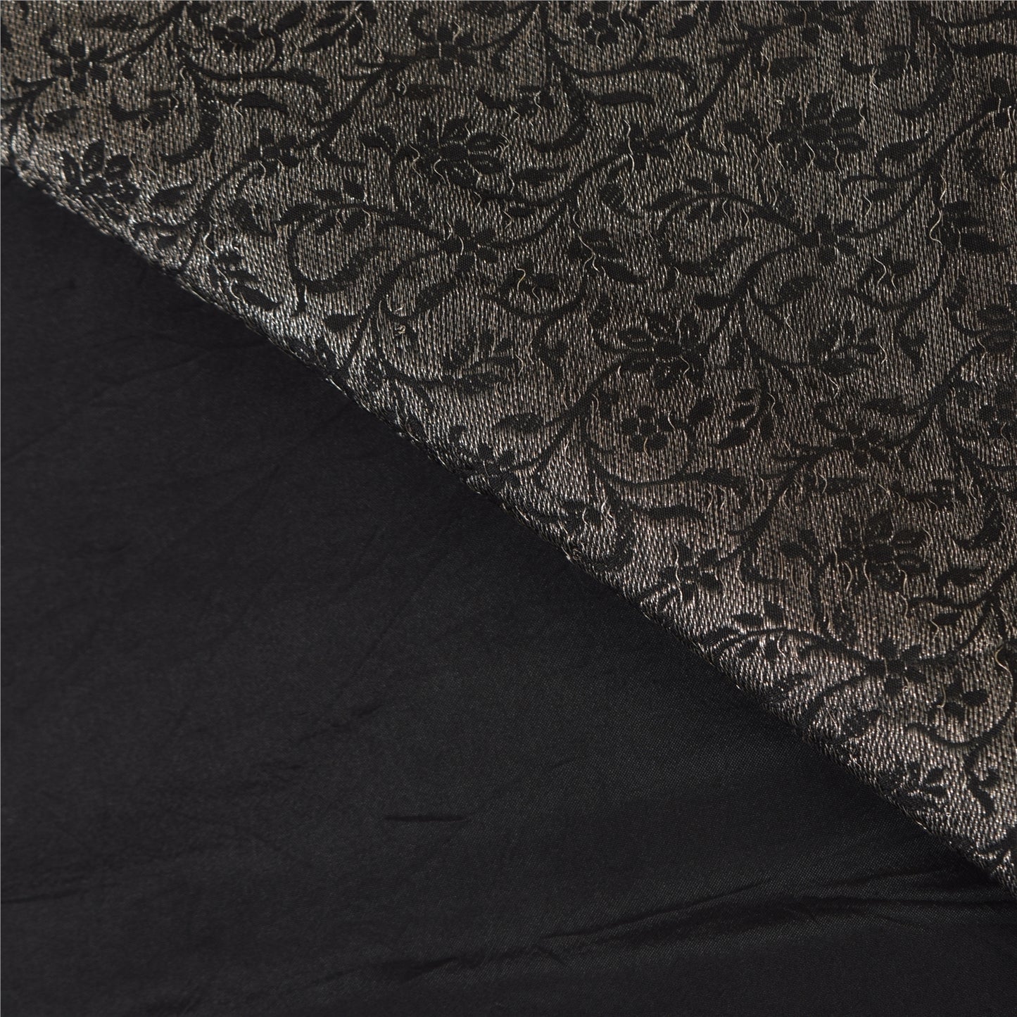 Sanskriti Vintage Indian Black Sarees Pure Silk Woven Premium Sari Craft Fabric