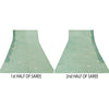 Sanskriti Vintage Mint Green Sarees Mint Green Hand Beaded Sari 5yd Craft Sustainable Fabric