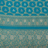 Sanskriti Vintage Light Blue Sarees Pure Georgette woven Premium Sustainable Fabric 6yd Sari