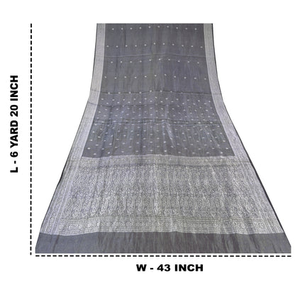 Sanskriti Vintage Indian Blue Sarees Pure Silk Woven Ethnic Sari 6ydCraft Sustainable Fabric