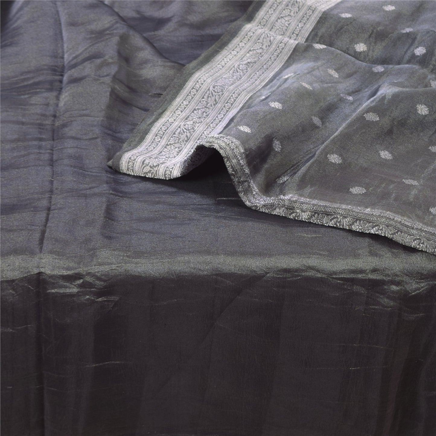 Sanskriti Vintage Indian Blue Sarees Pure Silk Woven Ethnic Sari 6ydCraft Sustainable Fabric