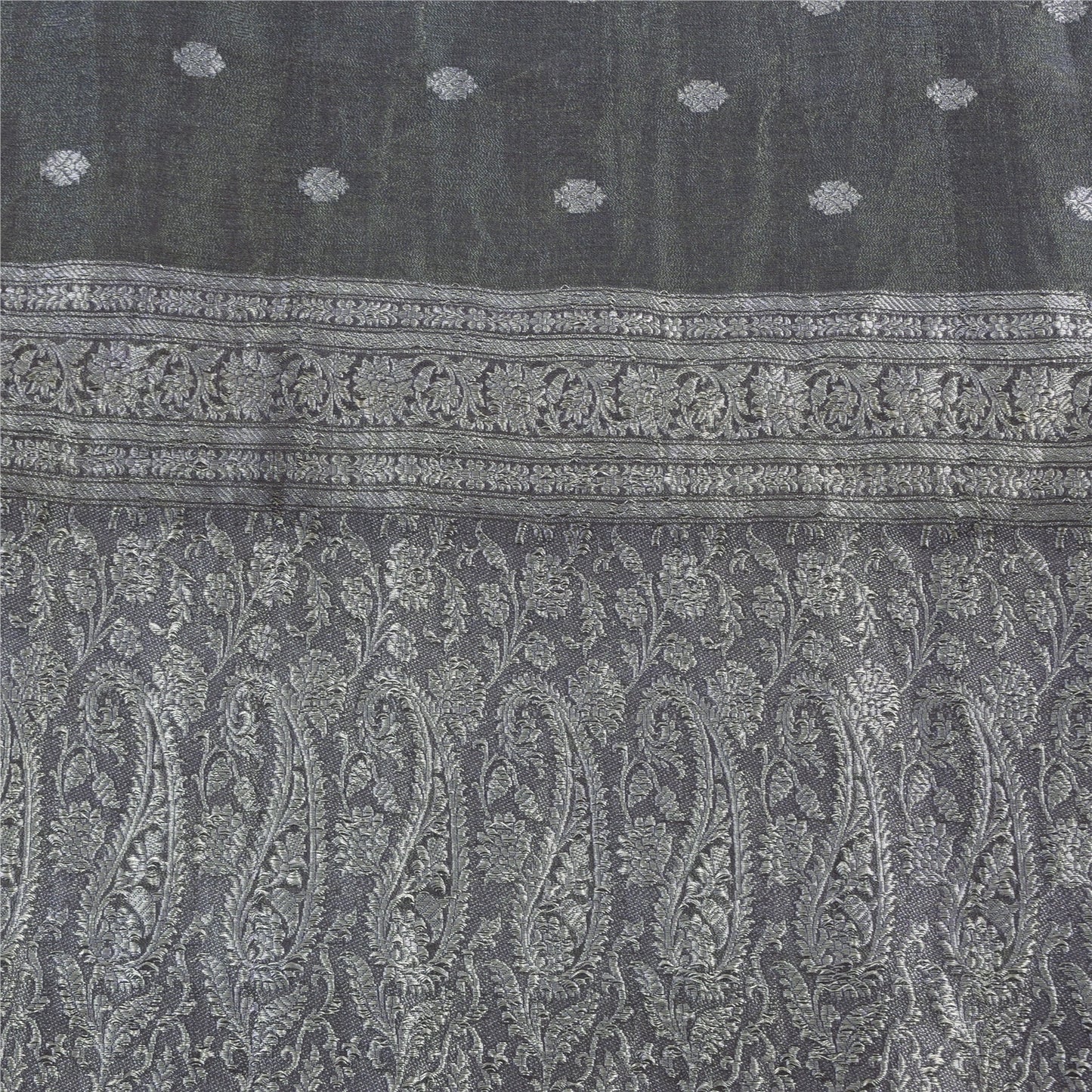 Sanskriti Vintage Indian Blue Sarees Pure Silk Woven Ethnic Sari 6ydCraft Sustainable Fabric