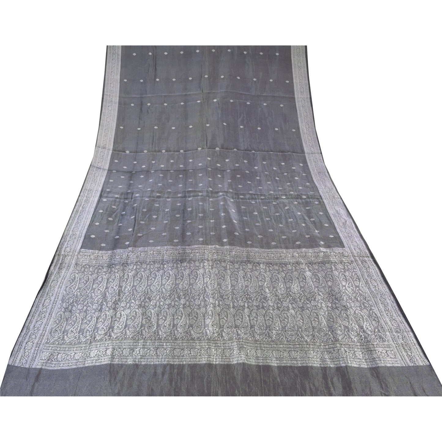 Sanskriti Vintage Indian Blue Sarees Pure Silk Woven Ethnic Sari 6ydCraft Sustainable Fabric