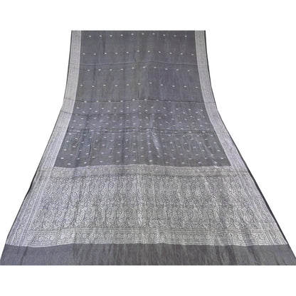 Sanskriti Vintage Indian Blue Sarees Pure Silk Woven Ethnic Sari 6ydCraft Sustainable Fabric