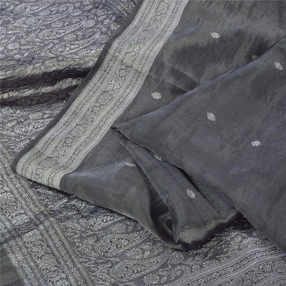 Sanskriti Vintage Indian Blue Sarees Pure Silk Woven Ethnic Sari 6ydCraft Sustainable Fabric