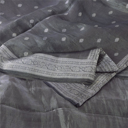 Sanskriti Vintage Indian Blue Sarees Pure Silk Woven Ethnic Sari 6ydCraft Sustainable Fabric